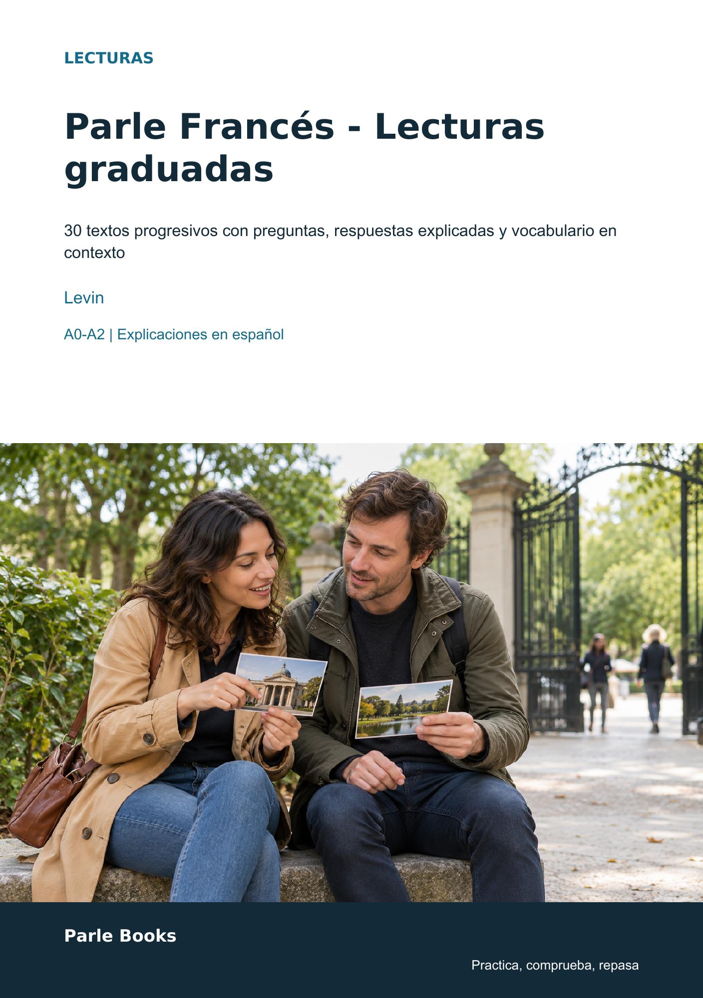 Portada de Parle Francés — Lecturas graduadas, por Levin.