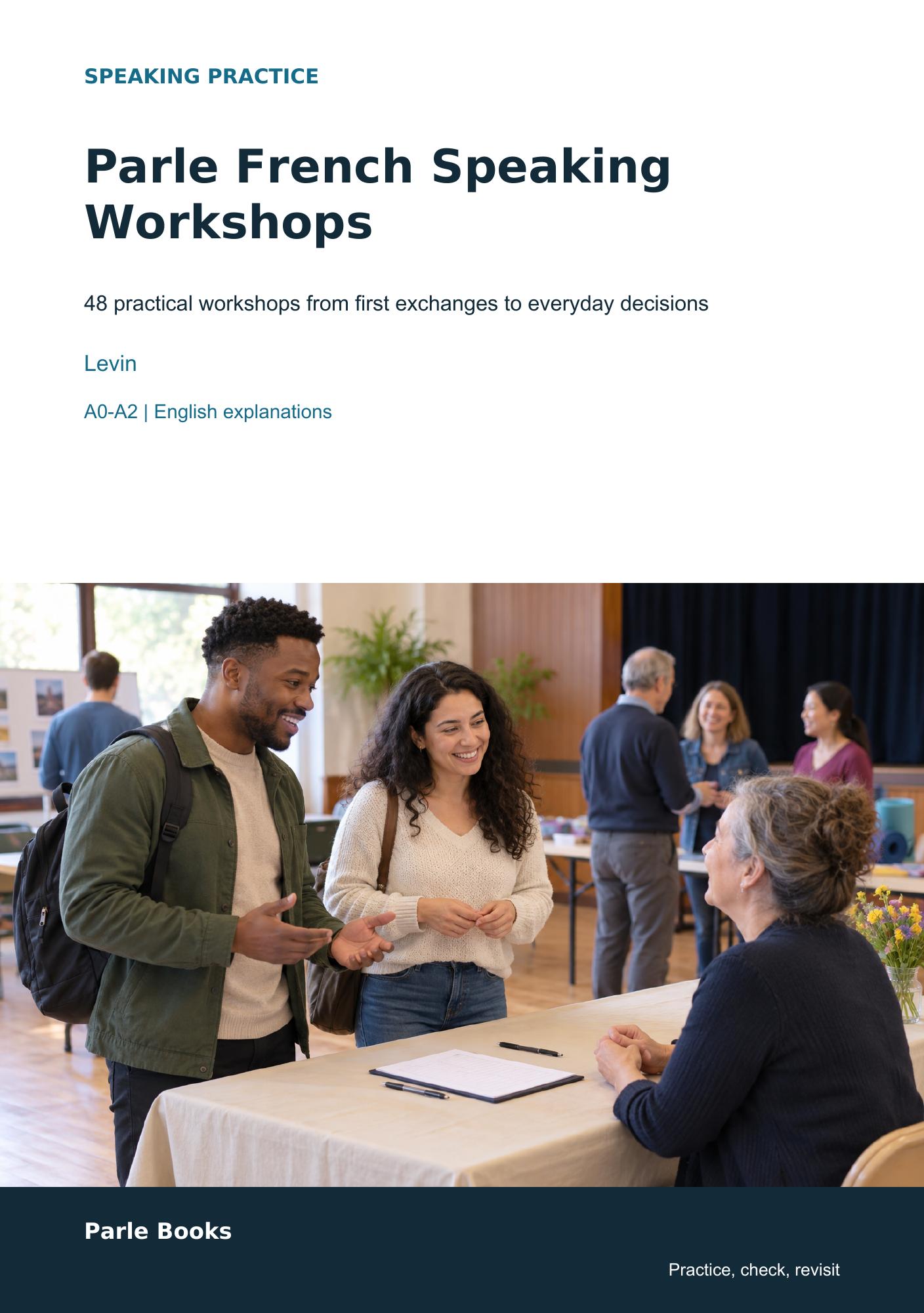 Cover of Parle French Speaking Workshops, by Levin.